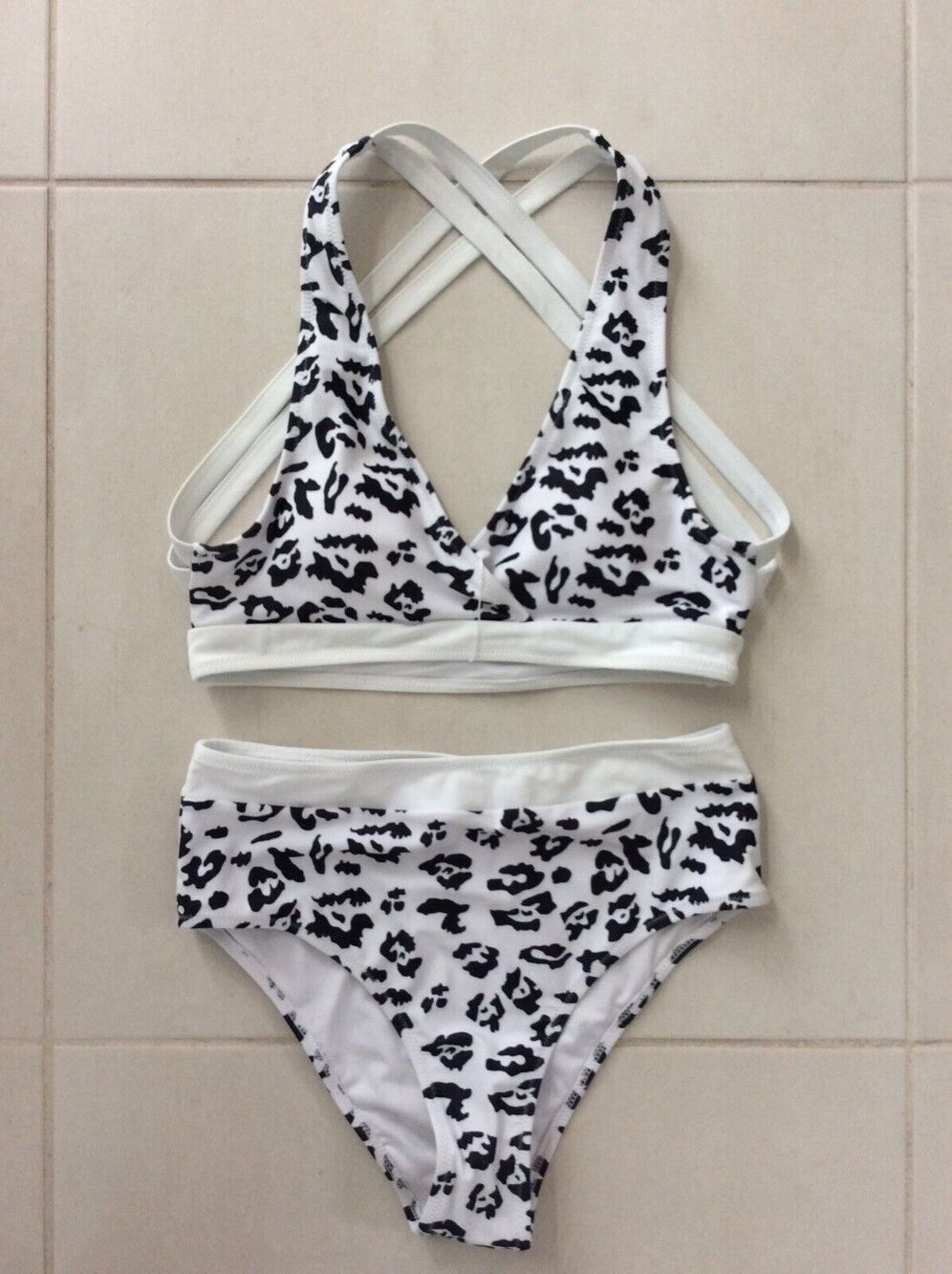 Beachsissi Swimwear Bikini Set Multicolor Print High Waist Swimsuit